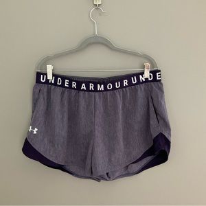 NWT, Under Armour, size XL, purple athletic shorts